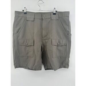 Woolrich Woolen Mills Mens Cargo Shorts Size 36 Fieldstone Grey S3091 Utility
